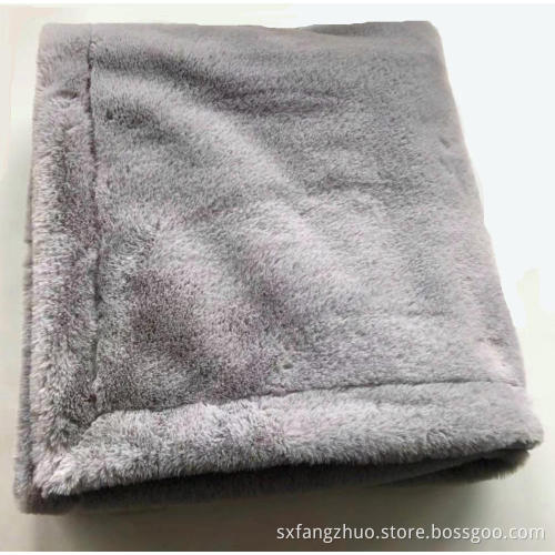 wholesale luxury double layer faux rabbit fur blanket